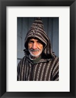 Framed Portrait of Old Muslim Man, Tangier, Morocco, Africa