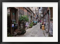 Framed Narrow lanes in traditional residence, Shanghai, China