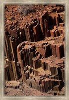 Framed Organ Pipes rock formation, Damaraland, Namibia, Africa.