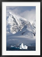 Framed Rugged Mountains Bordering Gerlache Strait, Antarctica