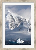 Framed Rugged Mountains Bordering Gerlache Strait, Antarctica