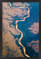 Framed River flowing through land below, Madagascar