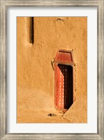 Framed Shoes outside side door into the Mosque at Djenne, Mali, West Africa