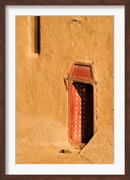 Framed Shoes outside side door into the Mosque at Djenne, Mali, West Africa