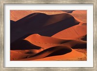 Framed Sand dunes at Sossusvlei, Namib-Naukluft National Park, Namibia