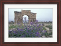 Framed Ruins of Triumphal Arch in Ancient Roman city, Morocco