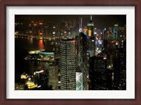 Framed Skyscrapers of Victoria Harbor, Hong Kong, China