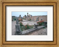 Framed Ruins of Ancient Roman Mansion called House of Columns, Morocco