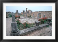 Framed Ruins of Ancient Roman Mansion called House of Columns, Morocco