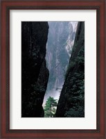 Framed Sheer Cliffs on Mt Huangshan (Yellow Mountain), China