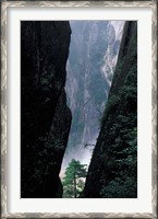 Framed Sheer Cliffs on Mt Huangshan (Yellow Mountain), China