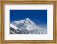 Framed Snowy Summit of Mt. Everest, Tibet, China