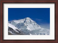 Framed Snowy Summit of Mt. Everest, Tibet, China