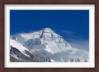 Framed Snowy Summit of Mt. Everest, Tibet, China