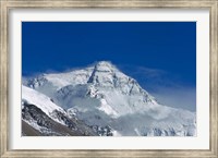 Framed Snowy Summit of Mt. Everest, Tibet, China