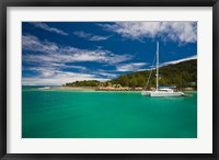 Framed Seychelles, La Digue Island, La Passe waterfront