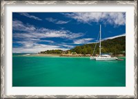 Framed Seychelles, La Digue Island, La Passe waterfront