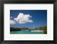 Framed Seychelles, Praslin Island, Baie St. Anne bay