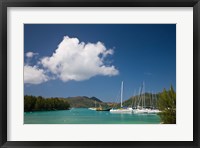 Framed Seychelles, Praslin Island, Baie St. Anne bay