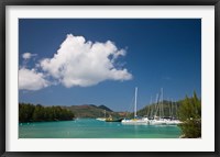 Framed Seychelles, Praslin Island, Baie St. Anne bay