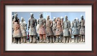 Framed Terra Cotta Warriors and Pits, Xian, Shaanxi, China