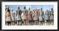 Framed Terra Cotta Warriors and Pits, Xian, Shaanxi, China