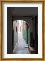 Framed Street in the Kasbah, Tangier, Morocco