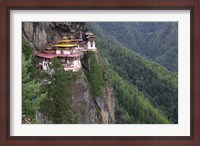 Framed Tiger's Nest Dzong Perched on Edge of Steep Cliff, Paro Valley, Bhutan