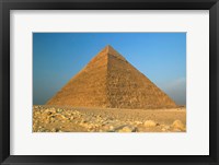 Framed Pyramids of Giza, the Nile, Cairo, Egypt