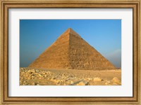 Framed Pyramids of Giza, the Nile, Cairo, Egypt