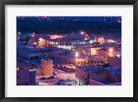 Framed Night View of Town, Tinerhir, Morocco