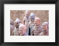 Framed Terra Cotta Warrior Heads, Xian, Shaanxi, China