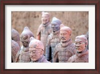 Framed Terra Cotta Warrior Heads, Xian, Shaanxi, China