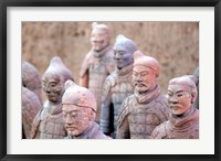 Framed Terra Cotta Warrior Heads, Xian, Shaanxi, China