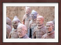 Framed Terra Cotta Warrior Heads, Xian, Shaanxi, China