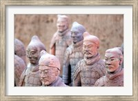 Framed Terra Cotta Warrior Heads, Xian, Shaanxi, China