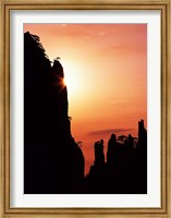 Framed Sunburst on Craggy Huangshan Peaks, Anhui, China