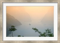 Framed Sunset View of Xiling Gorge, Three Gorges, Yangtze River, China