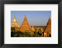 Framed Temples of Bagan Surrounded by Trees, Bagan, Myanmar