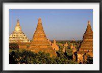 Framed Temples of Bagan Surrounded by Trees, Bagan, Myanmar