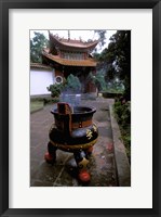 Framed Temple and Incense Burning, Bamboo Village, Kunming, Yunnan Province, China