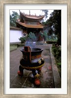 Framed Temple and Incense Burning, Bamboo Village, Kunming, Yunnan Province, China