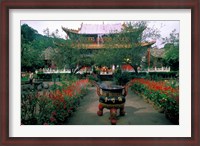 Framed Temple Beauty of Bamboo Village, Kunming, China