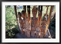 Framed Statue Honoring Fallen Heroes, Konso Waka, Omo River Region, Ethiopia