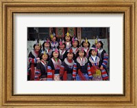 Framed Tip-Top Miao Girls in Traditional Costume, China