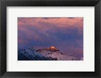 Framed Sunset on Mt. Everest, Tibet, China