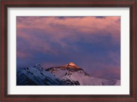 Framed Sunset on Mt. Everest, Tibet, China