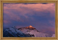 Framed Sunset on Mt. Everest, Tibet, China