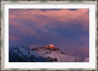 Framed Sunset on Mt. Everest, Tibet, China