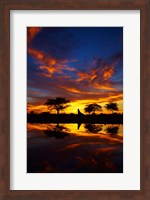 Framed Sunrise, Okaukuejo Rest Camp, Etosha National Park, Namibia